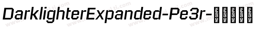 DarklighterExpanded-Pe3r字体转换