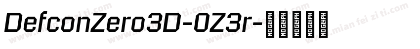 DefconZero3D-0Z3r字体转换