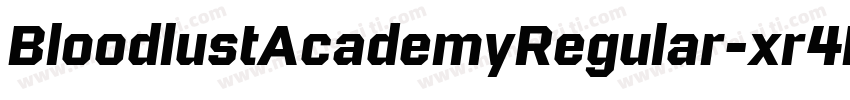BloodlustAcademyRegular-xr4R字体转换
