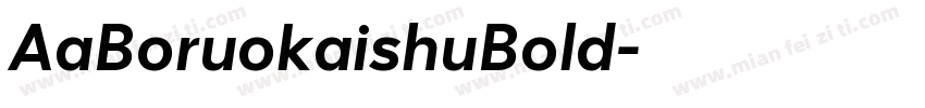 AaBoruokaishuBold字体转换