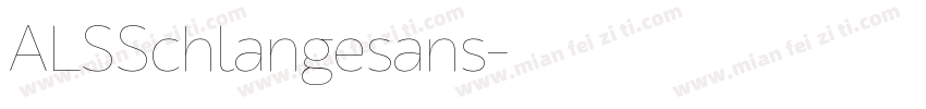ALSSchlangesans字体转换