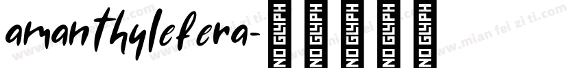 amanthylefera字体转换