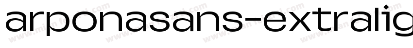 arponasans-extraligh字体转换
