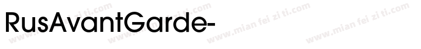 RusAvantGarde字体转换