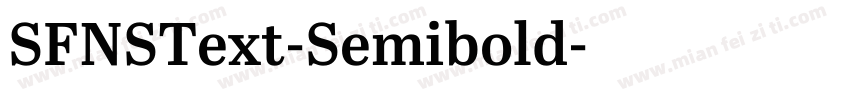 SFNSText-Semibold字体转换