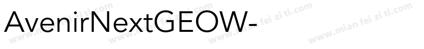 AvenirNextGEOW字体转换
