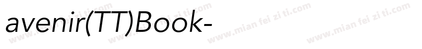 avenir(TT)Book字体转换