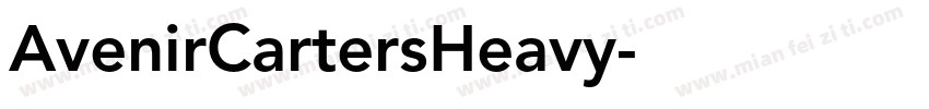AvenirCartersHeavy字体转换