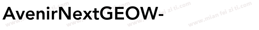 AvenirNextGEOW字体转换