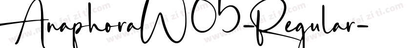 AnaphoraW05-Regular字体转换