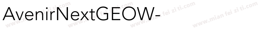 AvenirNextGEOW字体转换