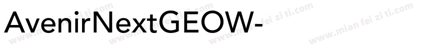 AvenirNextGEOW字体转换
