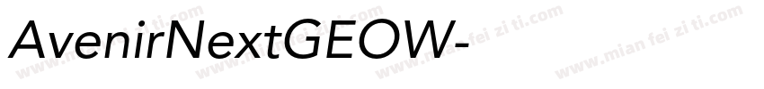 AvenirNextGEOW字体转换