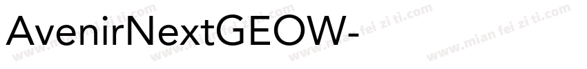AvenirNextGEOW字体转换