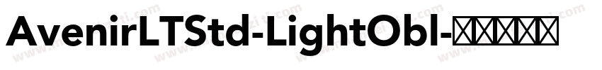 AvenirLTStd-LightObl字体转换