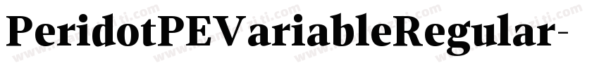 PeridotPEVariableRegular字体转换