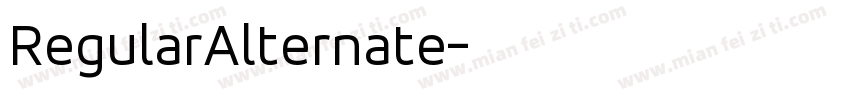 RegularAlternate字体转换