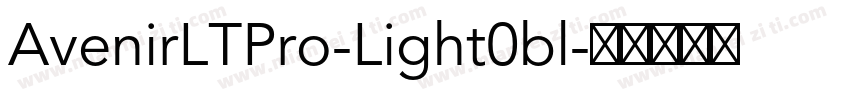 AvenirLTPro-Light0bl字体转换