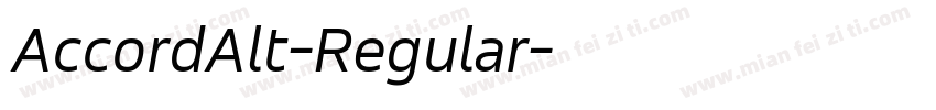 AccordAlt-Regular字体转换