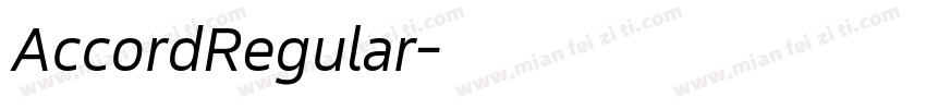 AccordRegular字体转换