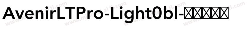 AvenirLTPro-Light0bl字体转换
