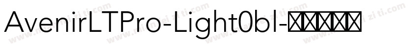 AvenirLTPro-Light0bl字体转换