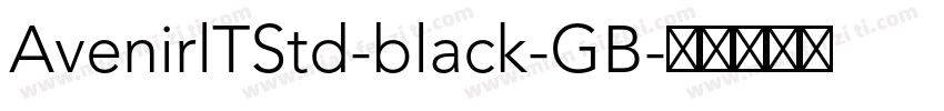 AvenirlTStd-black-GB字体转换