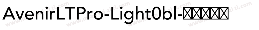 AvenirLTPro-Light0bl字体转换