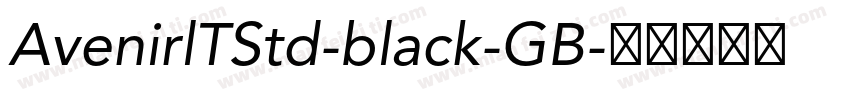 AvenirlTStd-black-GB字体转换