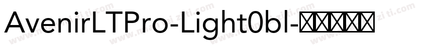 AvenirLTPro-Light0bl字体转换