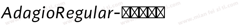 AdagioRegular字体转换