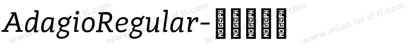 AdagioRegular字体转换