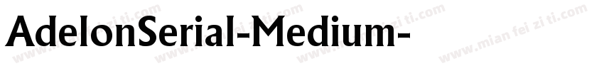 AdelonSerial-Medium字体转换