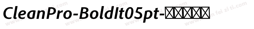 CleanPro-BoldIt05pt字体转换