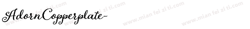 AdornCopperplate字体转换