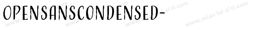 0penSansCondensed字体转换