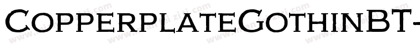 CopperplateGothinBT字体转换