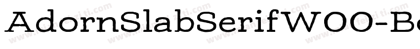 AdornSlabSerifW00-Bo字体转换