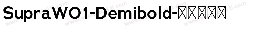 SupraW01-Demibold字体转换