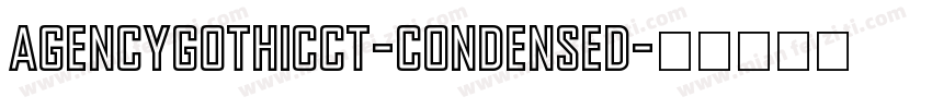 AgencyGothicCT-Condensed字体转换