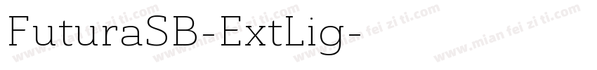 FuturaSB-ExtLig字体转换