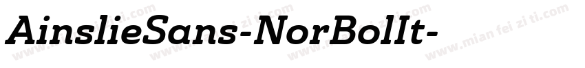 AinslieSans-NorBolIt字体转换