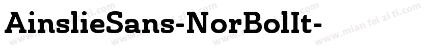 AinslieSans-NorBolIt字体转换
