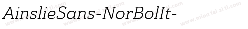 AinslieSans-NorBolIt字体转换