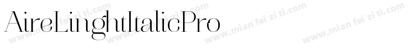 AireLinghtItalicPro字体转换