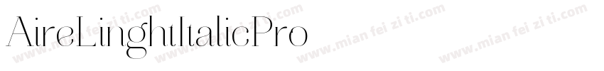 AireLinghtItalicPro字体转换