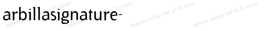 arbillasignature字体转换