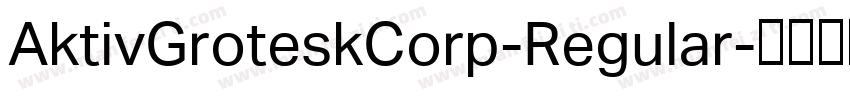 AktivGroteskCorp-Regular字体转换