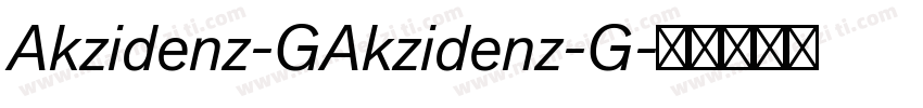 Akzidenz-GAkzidenz-G字体转换
