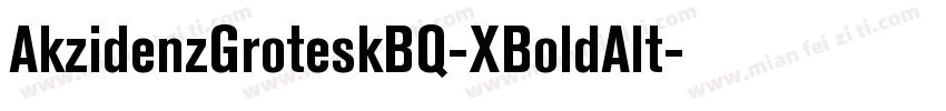 AkzidenzGroteskBQ-XBoldAlt字体转换